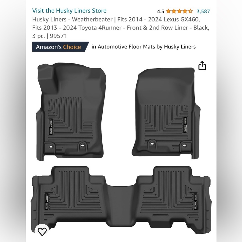 Husky Weatherbeater Floor Mats